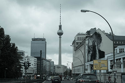 Arriving in Berlin with Paschis car