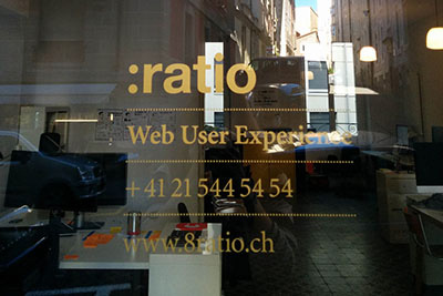 The entry door of :ratio Lausanne